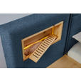 BOXSPRINGBETT 180/200 cm  in Eichefarben, Blau  - Blau/Eichefarben, Natur, Holz/Textil (180/200cm) - Valnatura