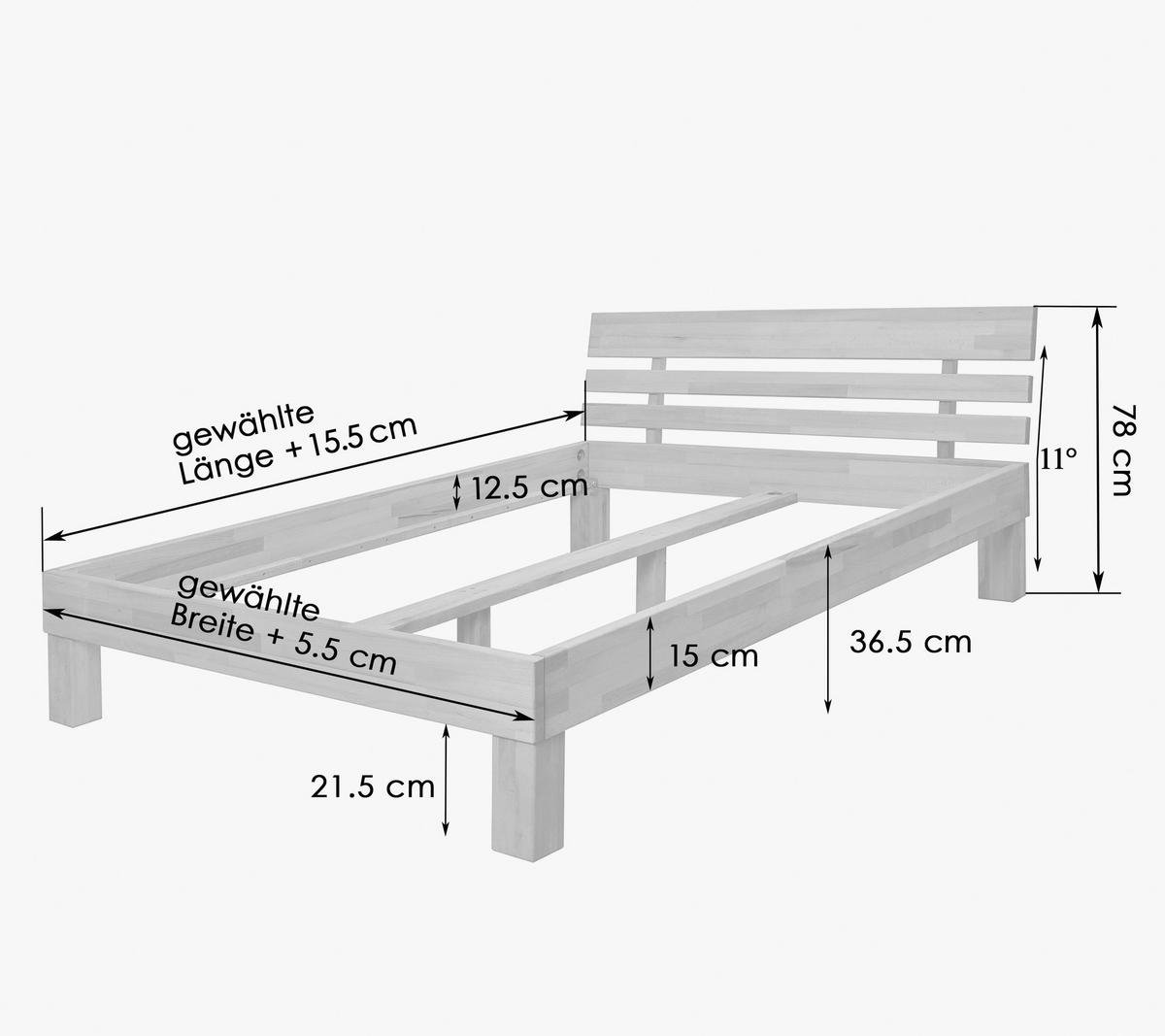POSTEĽ, 90/220 cm jadrový buk - jadrový buk, Natur, drevo (90/220cm) - MID.YOU