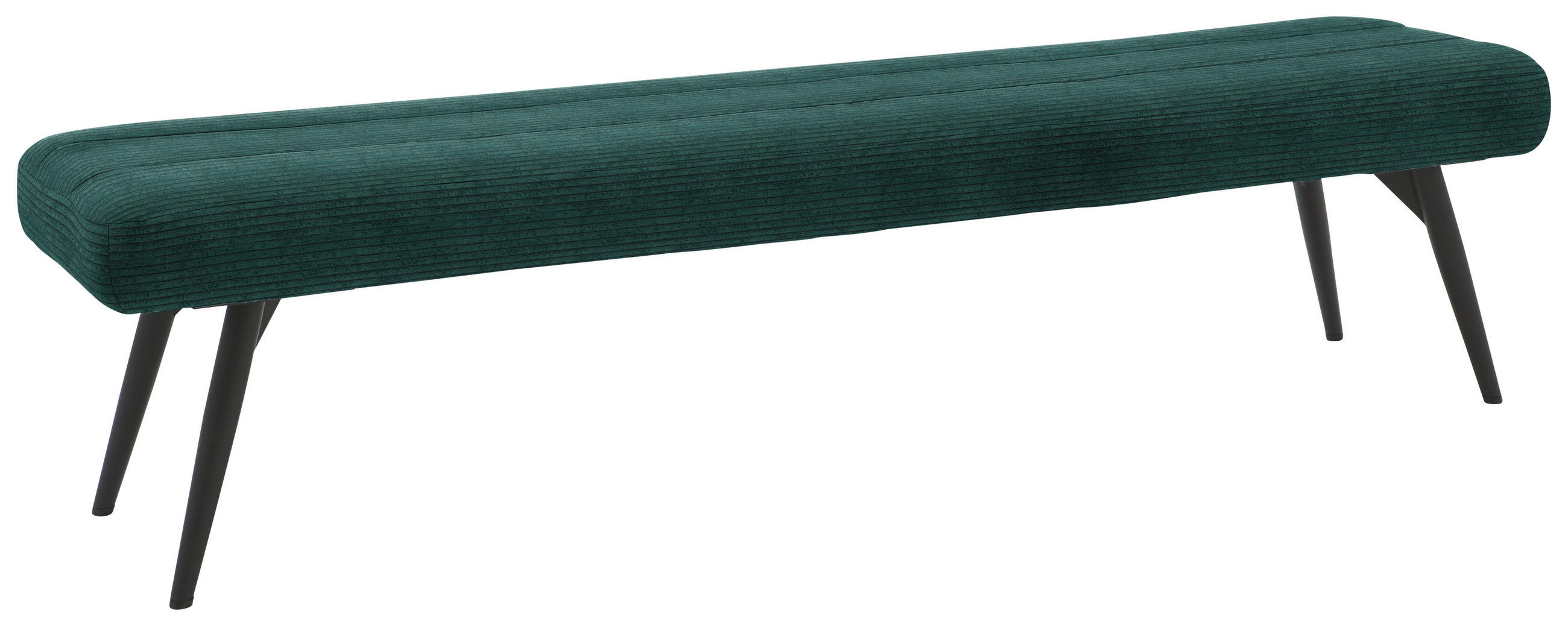 SITZBANK in Textil Grün  - Schwarz/Grün, Design, Textil/Metall (200/48/47cm) - Dieter Knoll