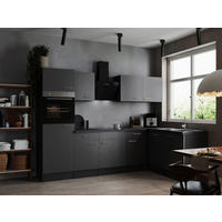 ECKKÜCHE 280/172 cm  in Grau  - Silberfarben/Grau, Design, Holzwerkstoff/Metall (280/172cm) - Respekta