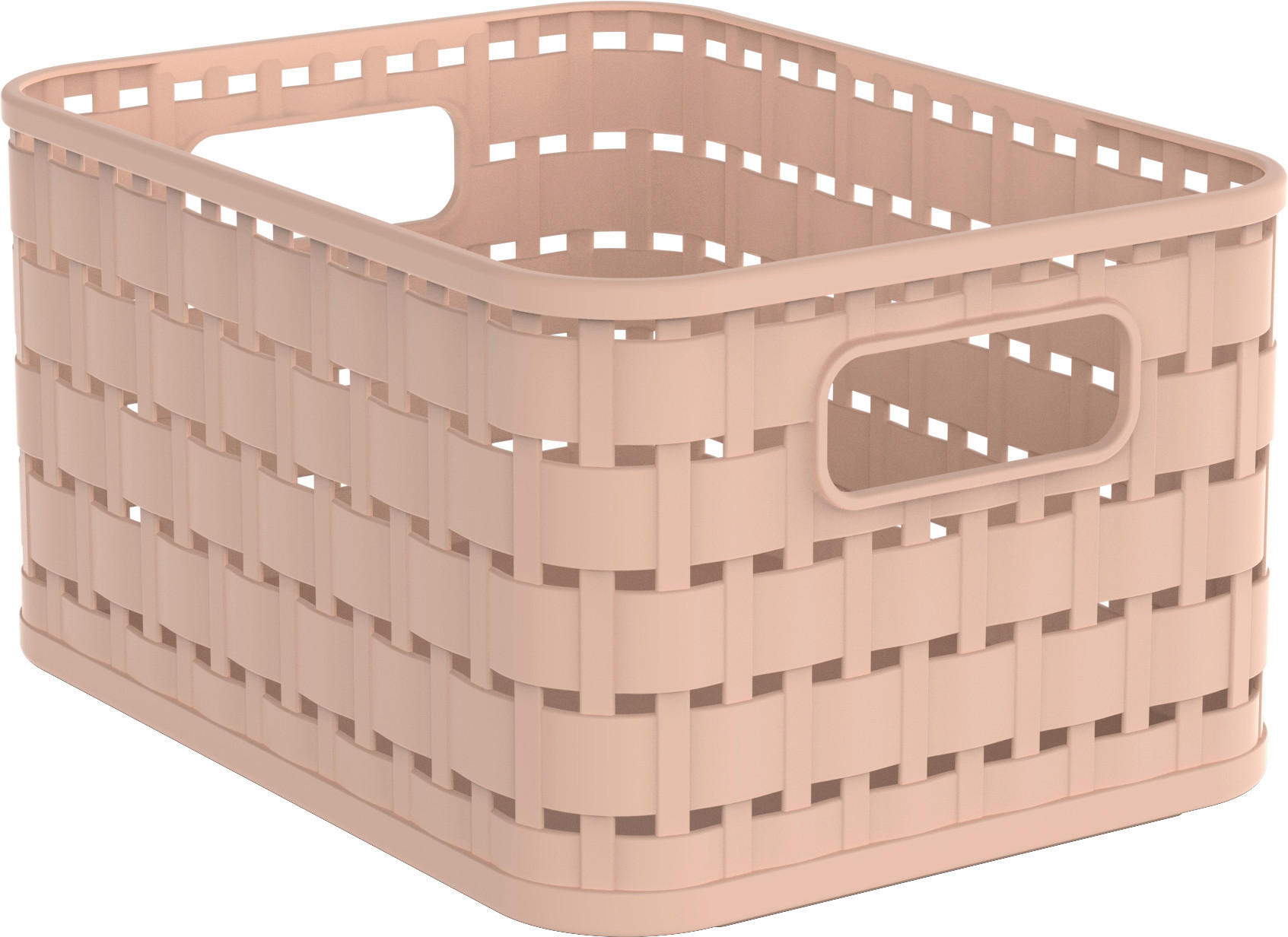 KOŠ růžová - růžová, Basics, plast (18,3/13,7/9,8cm)