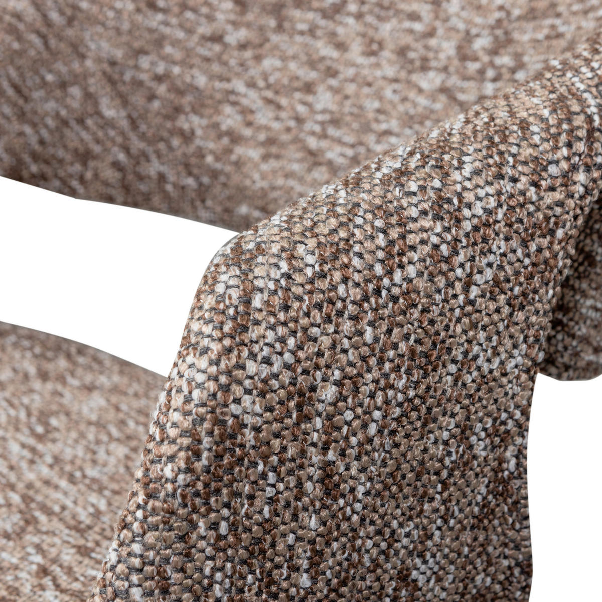 ARMLEHNSTUHL-SET 2 Stück  in Webstoff  - Dunkelbraun/Braun, MODERN, Textil (57/78/57cm) - Livetastic