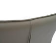 ARMLEHNSTUHL  in Eisen Echtleder pigmentiert  - Schwarz/Grau, Design, Leder/Metall (64/87/60cm) - Novel