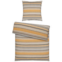 BETTWÄSCHE Flanell 155/220 cm  - Goldfarben, Basics, Textil (155/220cm) - Novel