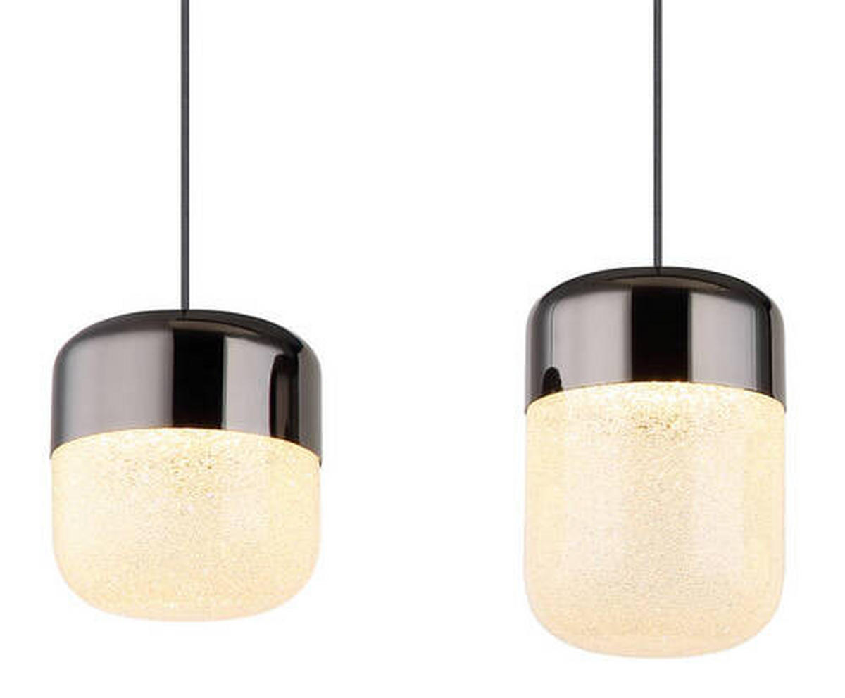 LED-HÄNGELEUCHTE  99/20 cm   - Klar/Graphitfarben, Design, Glas/Metall (99/20cm) - Globo