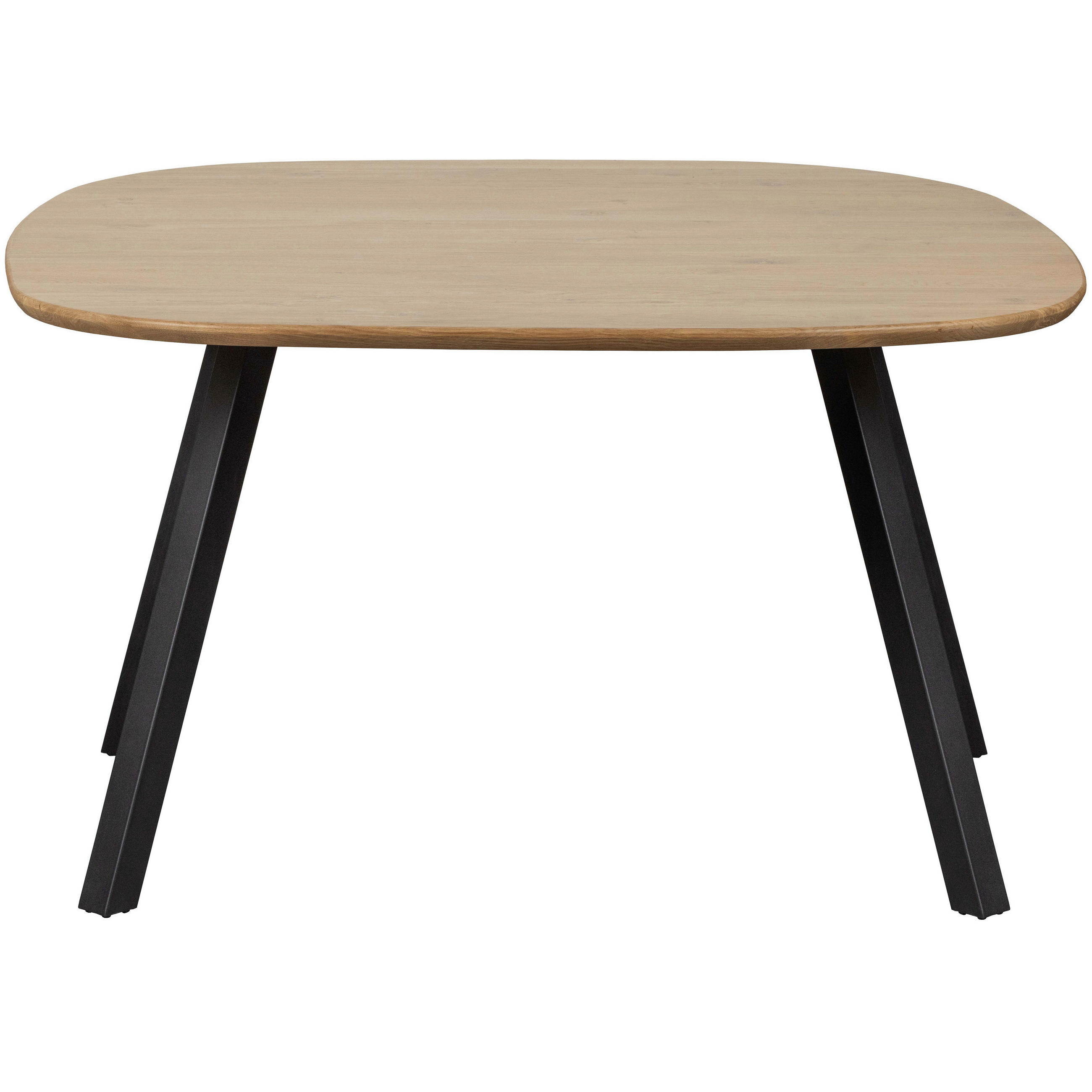 ESSTISCH in Holz 130/130/75 cm  - Eichefarben/Schwarz, Design, Holz/Metall (130/130/75cm) - Livetastic
