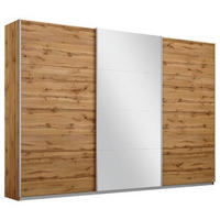 SCHWEBETÜRENSCHRANK 271/210/62 cm 3-türig Eichefarben  - Eichefarben/Alufarben, MODERN, Holzwerkstoff/Metall (271/210/62cm) - Rauch Möbel