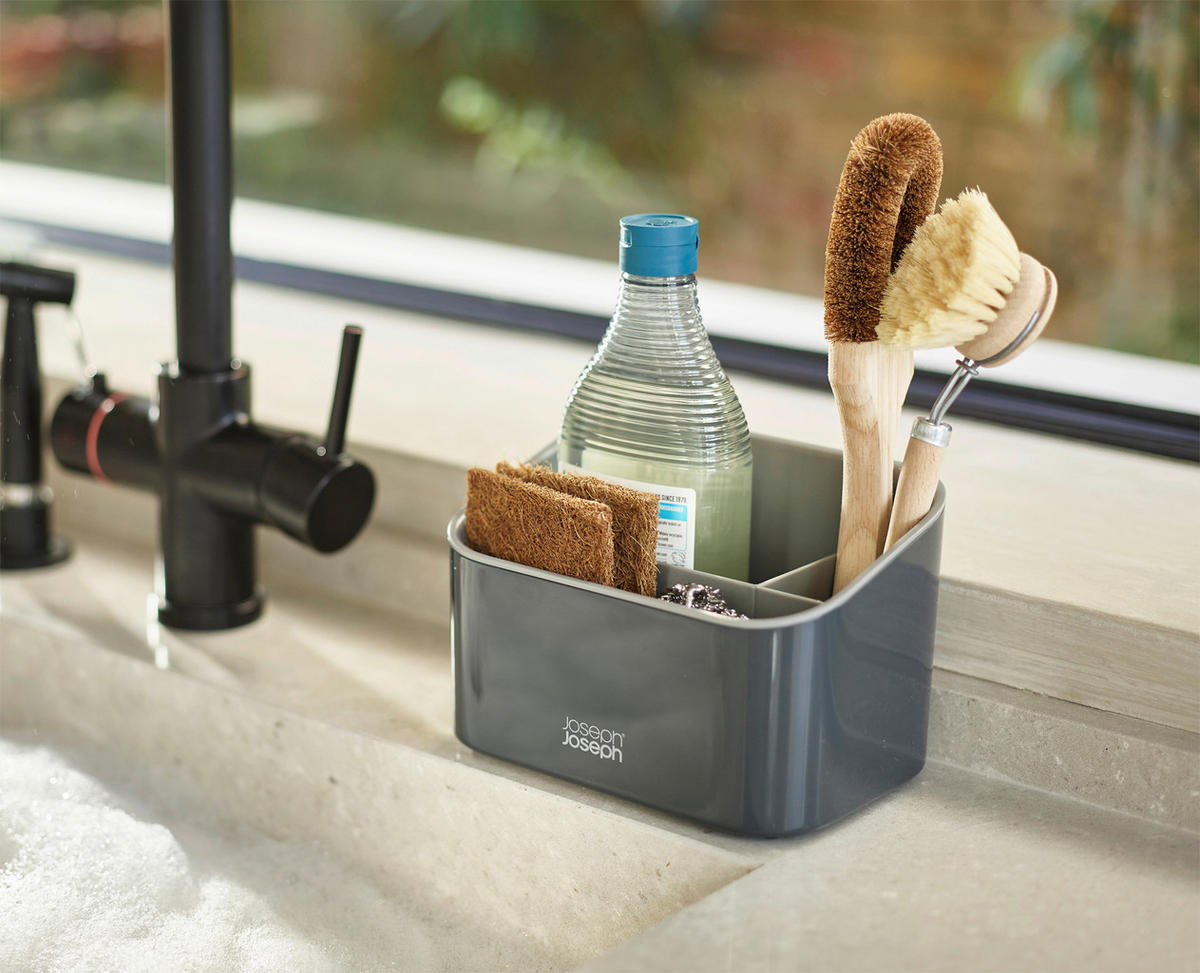DRŽAČ ZA SUNĐER SinkStore  - antracit, Osnovno, plastika (17,8/11,8/12,3cm) - Joseph Joseph