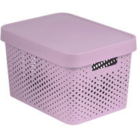 ŠKATLA S POKROVOM INFINITY  36/27/22 cm      - roza, Konvencionalno, umetna masa (36/27/22cm) - Curver