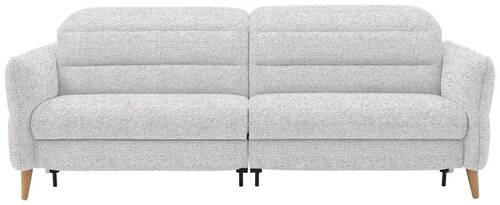 2-SITZER-SOFA in Webstoff Ecru  - Ecru/Eiche Bianco, Design, Holz/Textil (234-262/85-106/98-112cm) - Dieter Knoll