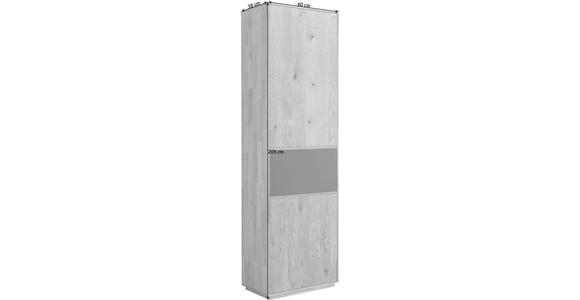 GARDEROBENSCHRANK 60/205/38 cm - Eichefarben/Anthrazit, Natur, Glas/Holz (60/205/38cm) - Waldwelt
