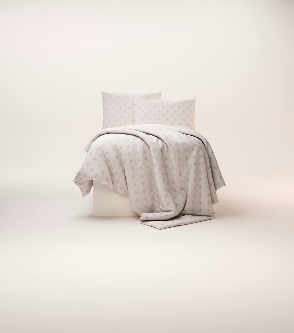 BETTWÄSCHESET Satin 160/210 cm  65 cm/100 cm  - Creme, Design, Textil (160/210cm) - Ambia Home