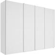 SCHWEBETÜRENSCHRANK 316/223/68 cm 4-türig Weiß  - Chromfarben/Weiß, Design, Glas/Holzwerkstoff (316/223/68cm) - Novel