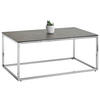 COUCHTISCH ESG 100/60/42 cm rechteckig Grau, Chromfarben  - Chromfarben/Grau, Design, Glas/Keramik (100/60/42cm) - Novel
