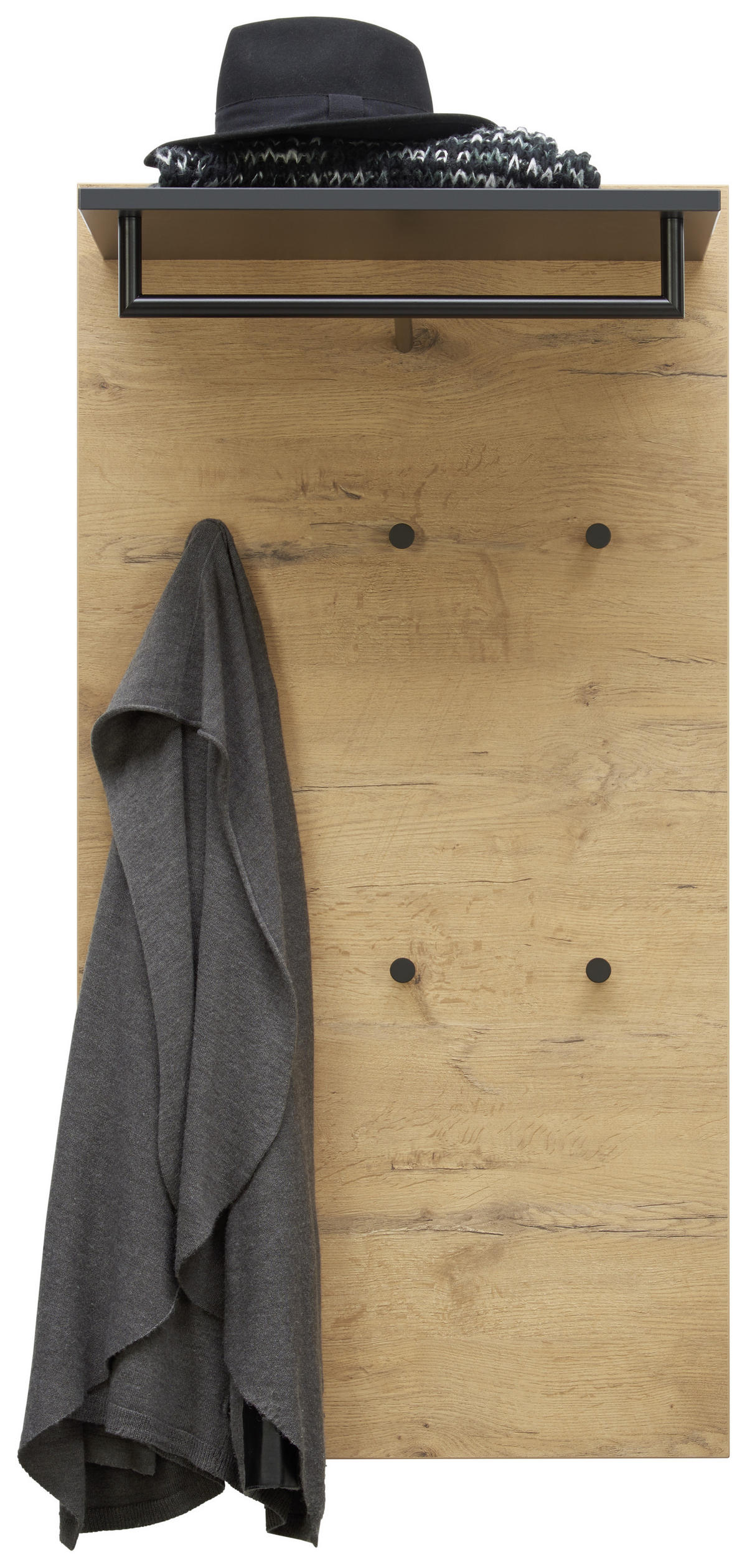 GARDEROBENPANEEL  in 59/115/30 cm  - Eichefarben/Anthrazit, Design, Holzwerkstoff (59/115/30cm) - Moderano