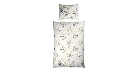 WENDEBETTWÄSCHE Mavie Satin 140/200 cm  - Naturfarben, KONVENTIONELL, Textil (140/200cm) - Esposa