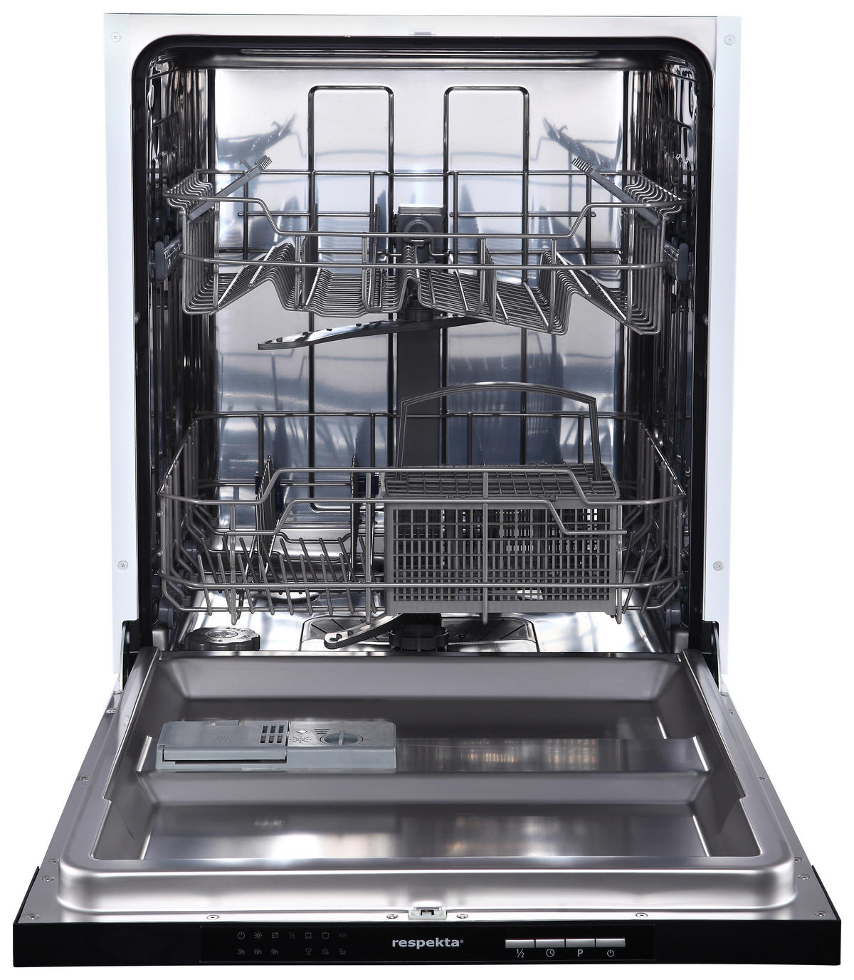 KÜCHENBLOCK 380 cm   in Eichefarben, Schwarz Hochglanz  - Schwarz Hochglanz/Eichefarben, Basics, Holzwerkstoff (380cm) - Respekta