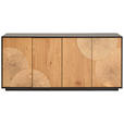 SIDEBOARD  in 180/81/40 cm  - Eichefarben/Schwarz, LIFESTYLE, Holzwerkstoff (180/81/40cm) - Xora