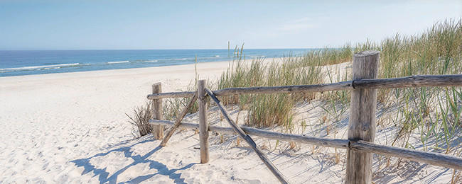 GLASBILD Strand & Meer  - Multicolor, Natur, Glas (50/125/1,40cm) - Euroart