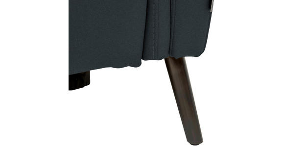 3-SITZER-SOFA  in Echtleder Dunkelblau   - Schwarz/Dunkelblau, Design, Leder/Metall (210/79/104cm) - Belluti