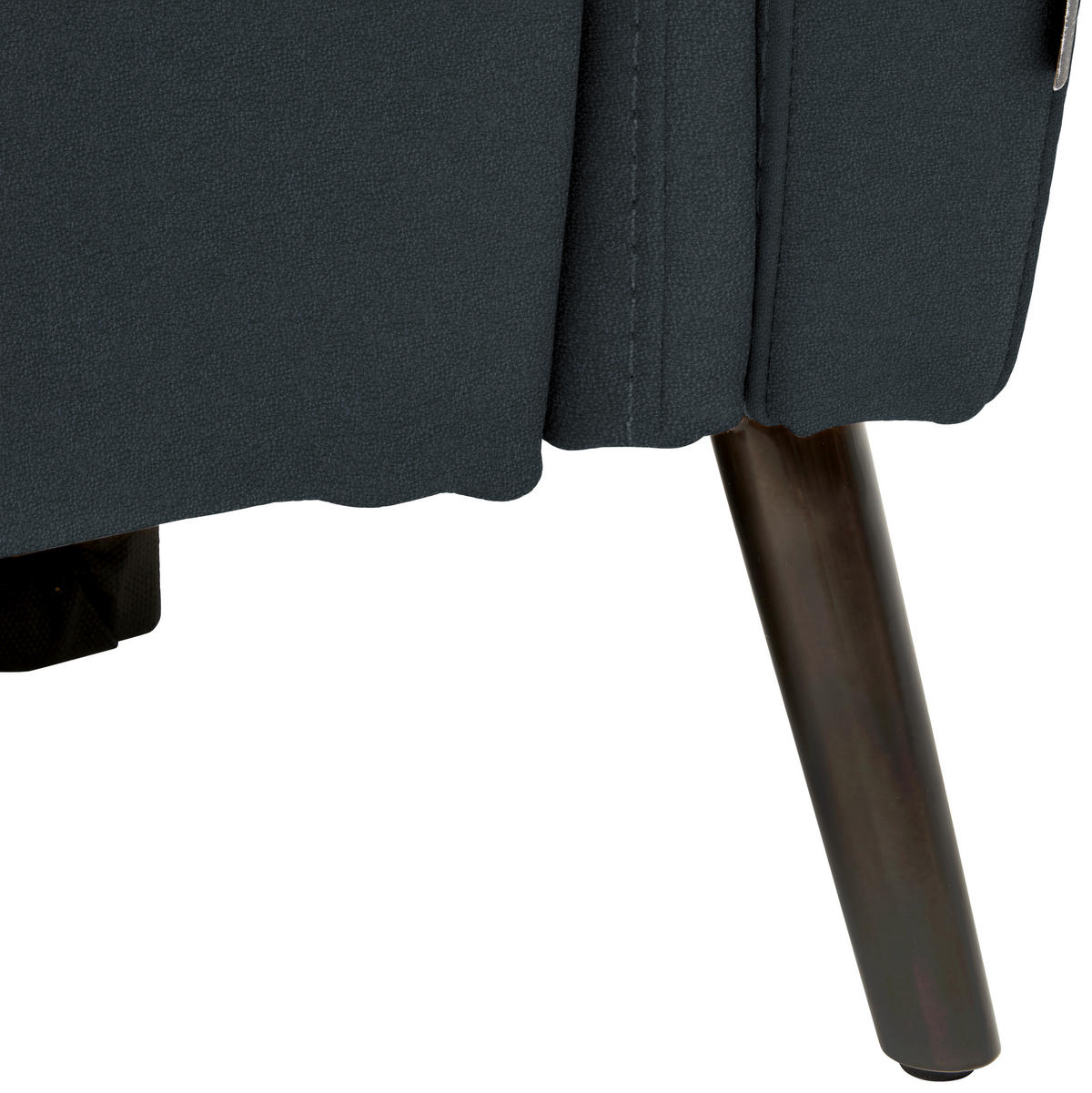 3-SITZER-SOFA Echtleder Dunkelblau  - Schwarz/Dunkelblau, Design, Leder/Metall (210/79/104cm) - Belluti