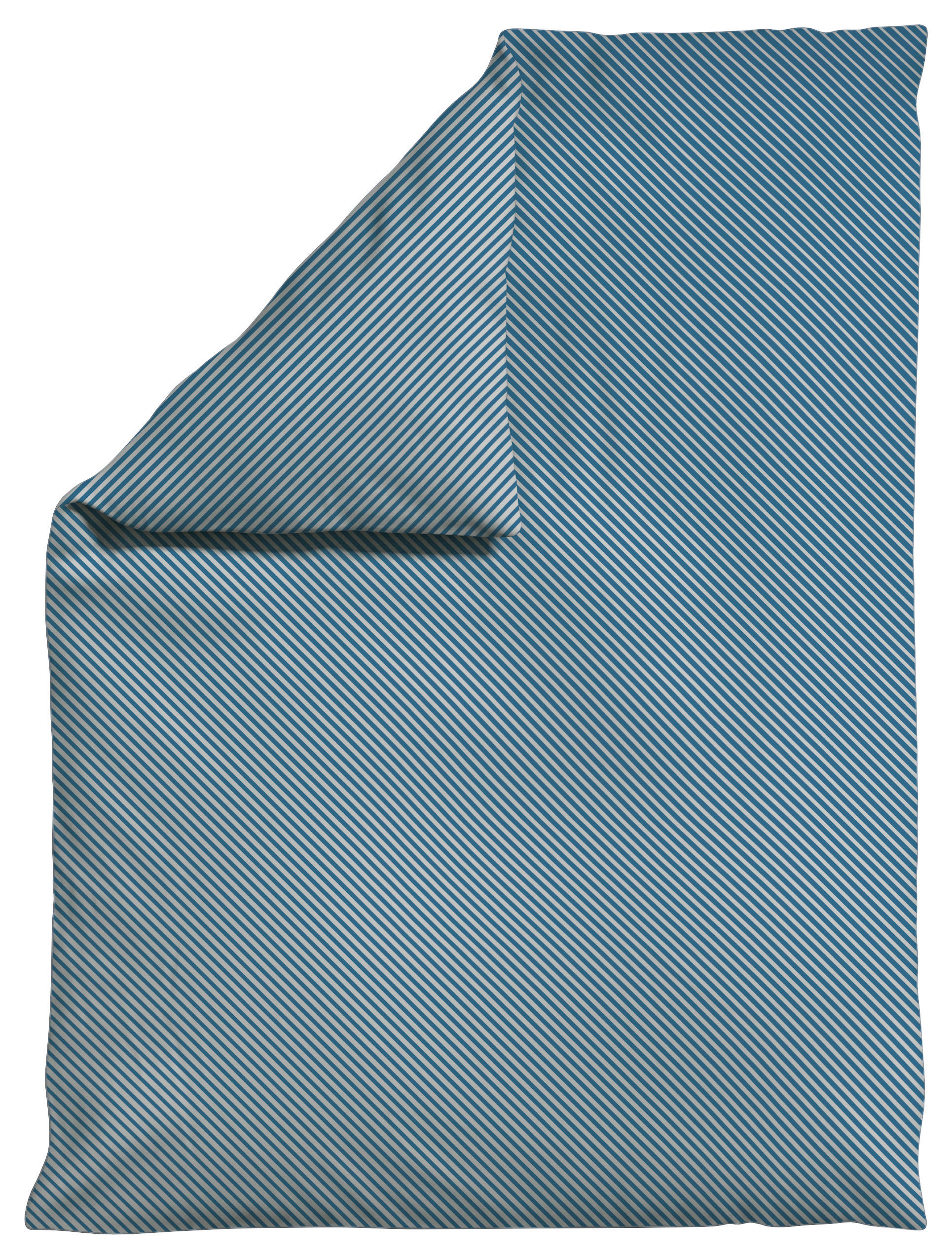 BETTDECKENBEZUG -teilig Woven Satin Fade Makosatin 155/220 cm  - Hellgrau/Hellblau, Basics, Textil (155/220cm) - Schlafgut