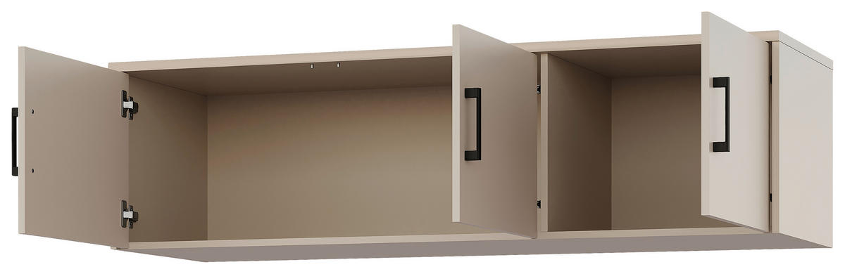 SZEKRÉNYRÁTÉT  - kasmírszínű/fekete, Basics, faalapú anyag/fém (157/43/54cm) - Xora