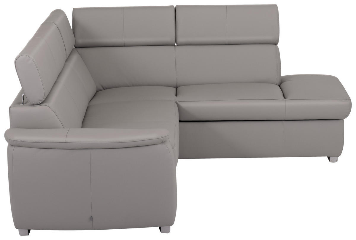 SEDACÍ SOUPRAVA, textil, kůže, platinová - barvy stříbra/platinová, dřevo/textil (262/211cm) - Celina Home