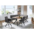 ECKBANK 190/150 cm  in Grau, Schwarz  - Schwarz/Grau, MODERN, Textil/Metall (190/150cm) - Cantus