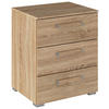 NACHTSCHRANK 50/61/42 cm  - Silberfarben/Sonoma Eiche, Design, Holzwerkstoff/Metall (50/61/42cm) - Novel