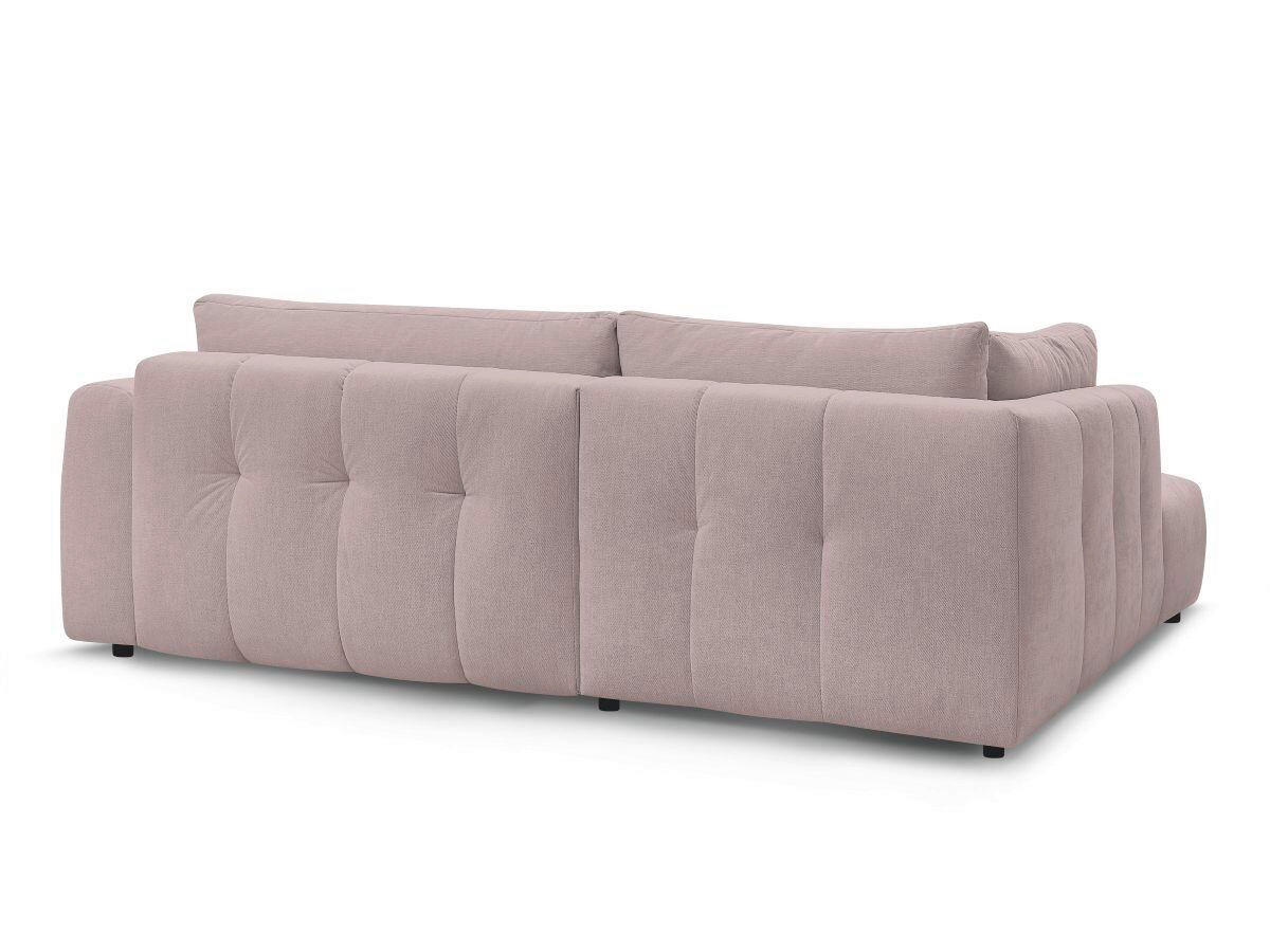 ECKSCHLAFSOFA FUJI Leinenoptik Rosa  inkl.  - Schwarz/Rosa, MODERN, Kunststoff/Textil (204/282cm)