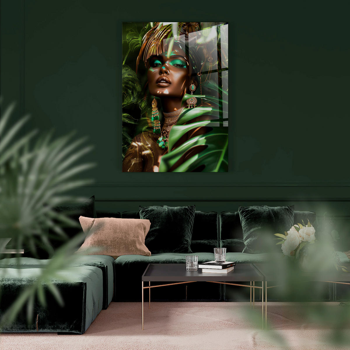 GLASBILD 70/100 cm  - Multicolor, Basics, Glas/Papier (70/100cm)