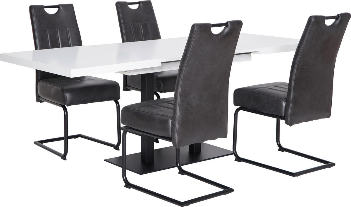 STOL ZA BLAGOVAONICU  crna, bijela  drvni materijal      - bijela/crna, Moderno, drvni materijal/metal (120/80/75cm) - MID.YOU