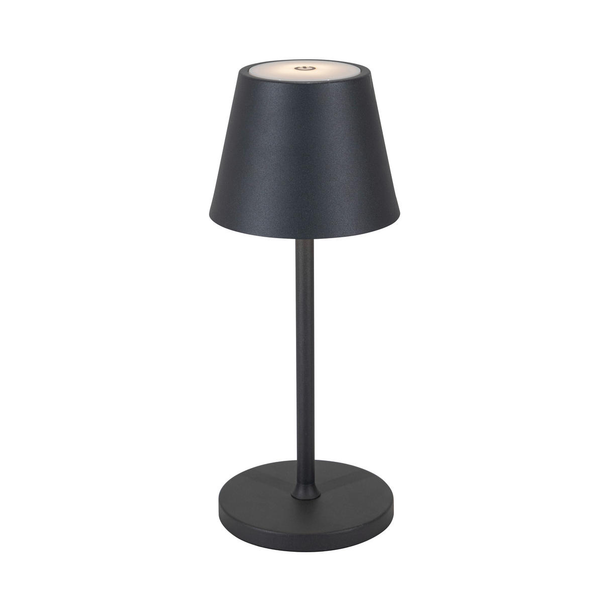 AKKU-TISCHLEUCHTE 12/30 cm  - Dunkelgrau, Basics, Kunststoff/Metall (12/30cm) - Novel