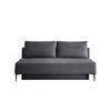 SCHLAFSOFA in Cord Grau  - Schwarz/Grau, Modern, Textil/Metall (198/90/100cm) - Livetastic