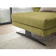 ECKSOFA Hellgrün Flachgewebe  - Schwarz/Hellgrün, Design, Textil/Metall (176-217/279-327cm) - Dieter Knoll