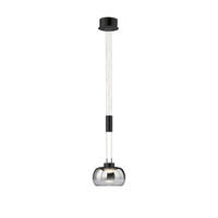 LED-PENDELLEUCHTE   22 cm  - Schwarz, Design, Glas/Metall (22cm) - Fischer & Honsel