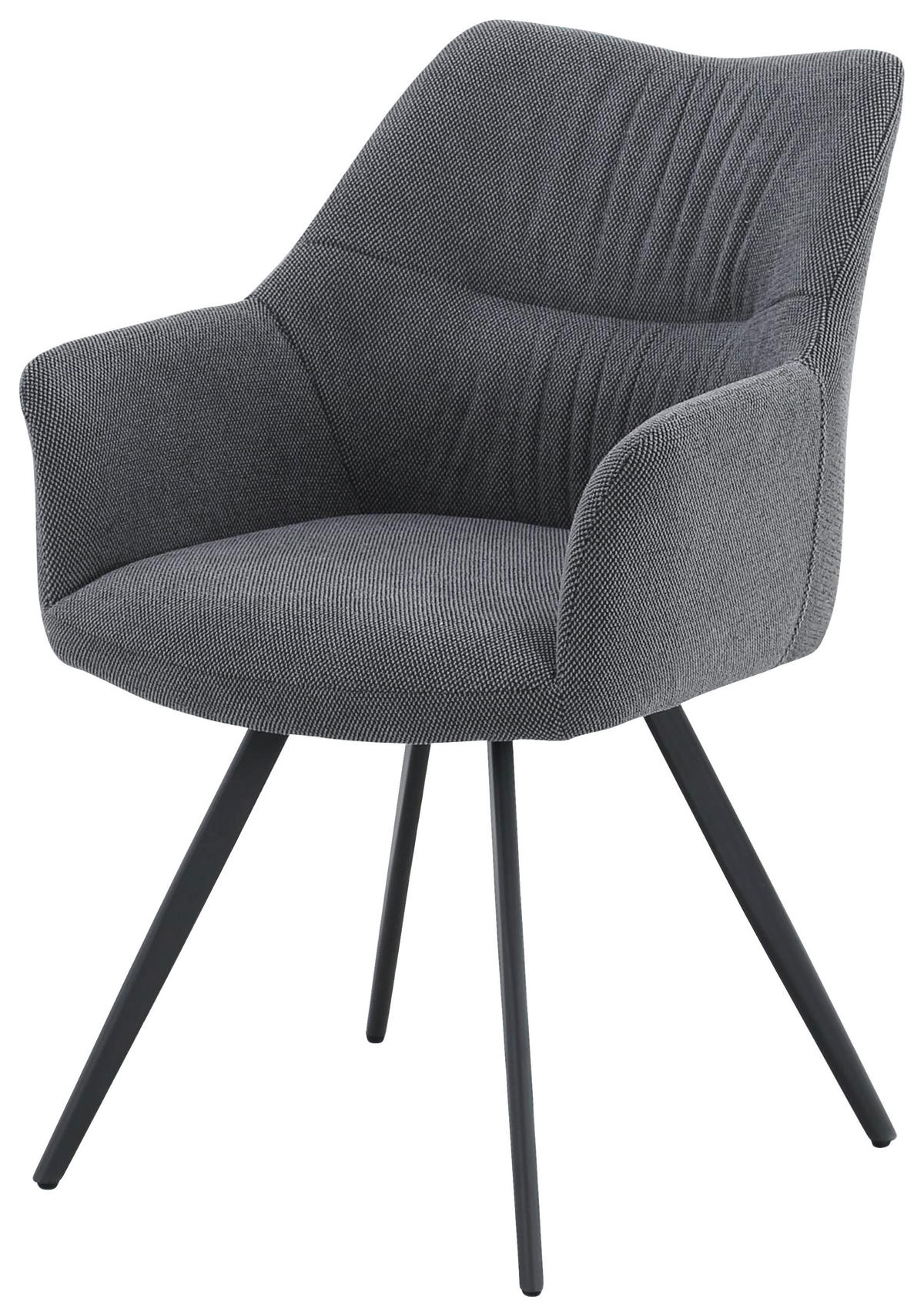 NASLANJAČ, kovina, tekstil siva  - siva, Design, kovina/tekstil (58/86/62,5cm) - Carryhome