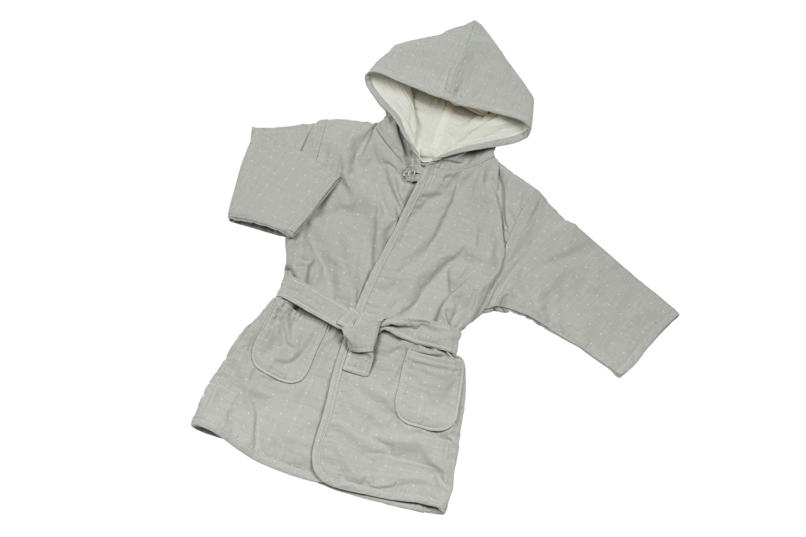 KINDERBADEMANTEL 80/86  - Creme/Grau, Basics, Textil (80/86null) - Bebe's Collection