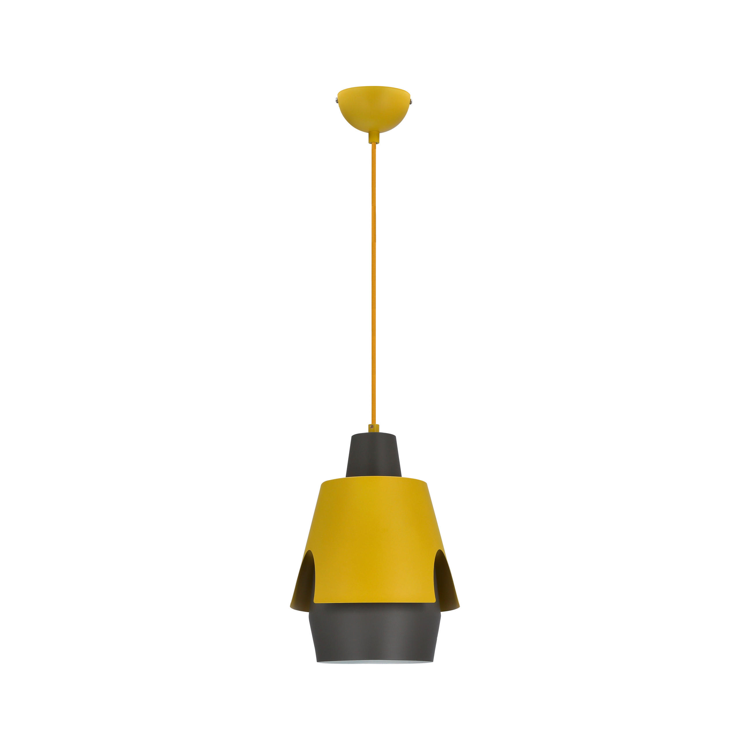 PENDELLAMPA Falun 22/22/150 cm  - grå/gul, Design, metall (22/22/150cm)