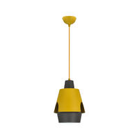 PENDELLAMPA Falun 22/22/150 cm  - grå/gul, Design, metall (22/22/150cm)
