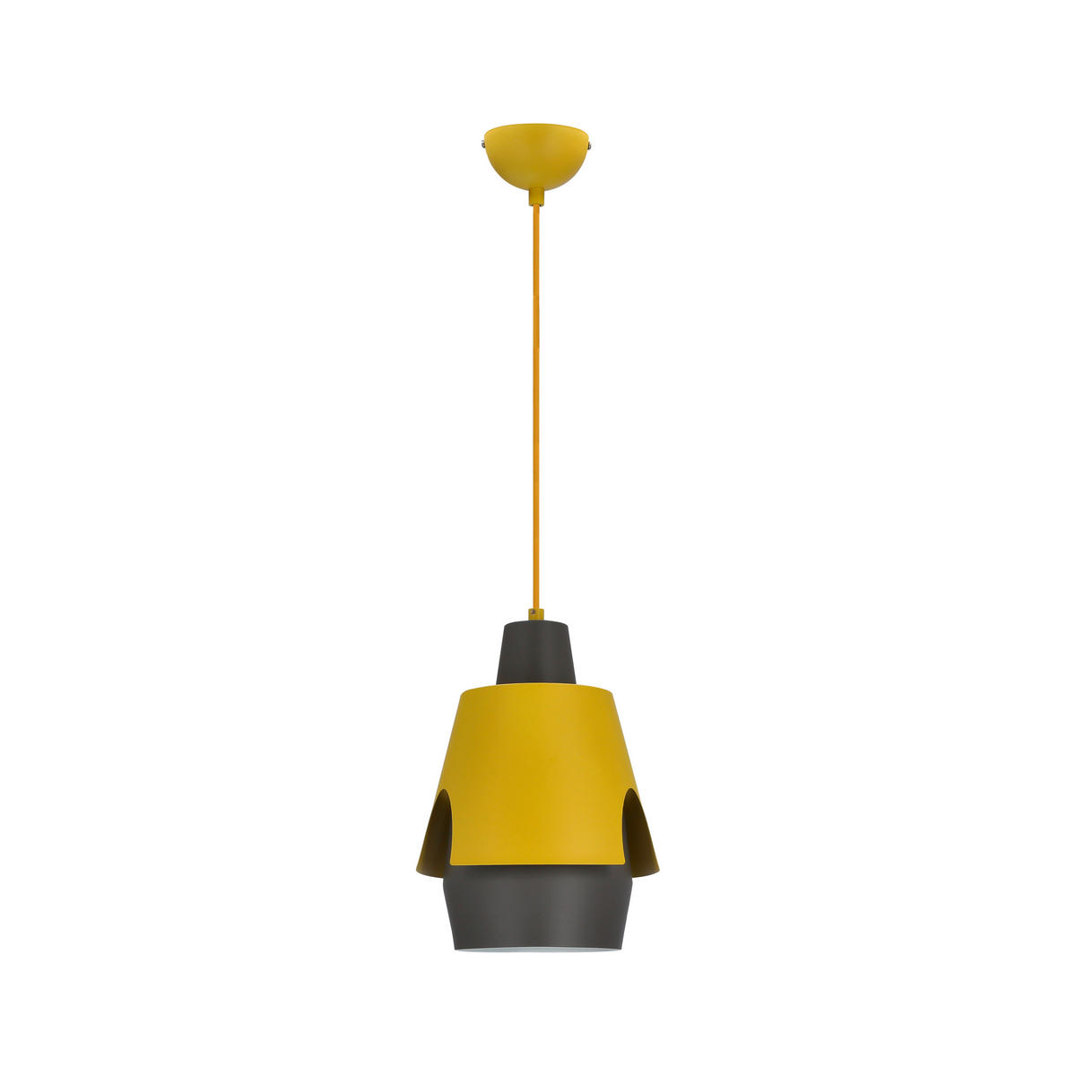 PENDELLAMPA Falun 22/22/150 cm  - grå/gul, Design, metall (22/22/150cm)
