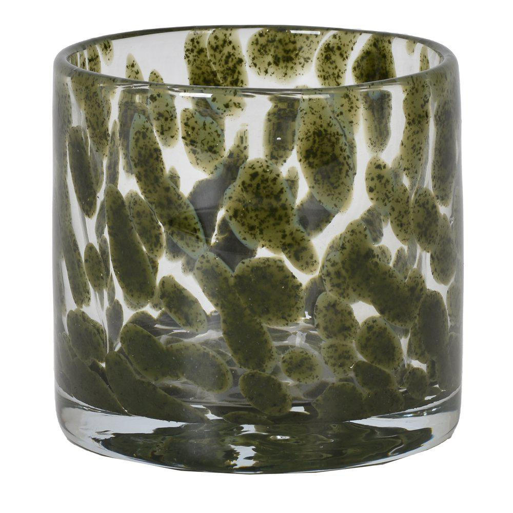 LJUSLYKTA - grön/transparent, Basics, glas (12/12cm)