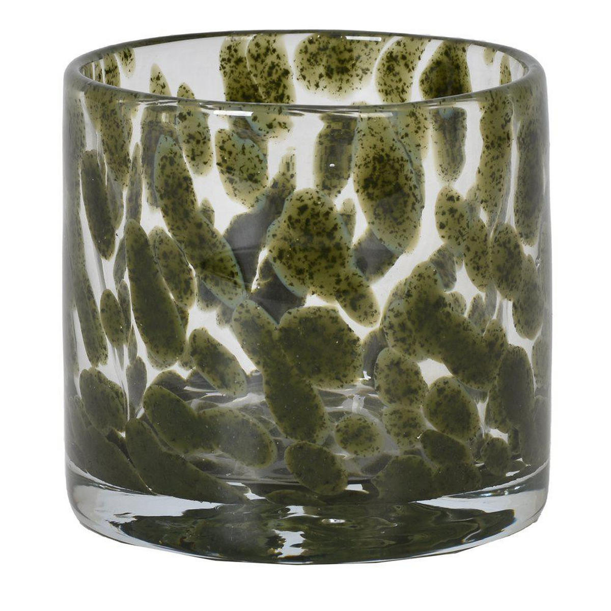 LJUSLYKTA - grön/transparent, Basics, glas (12/12cm)
