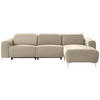 ECKSOFA Hellbraun Echtleder  - Chromfarben/Hellbraun, Design, Leder/Metall (292/177cm) - Pure Home Lifestyle