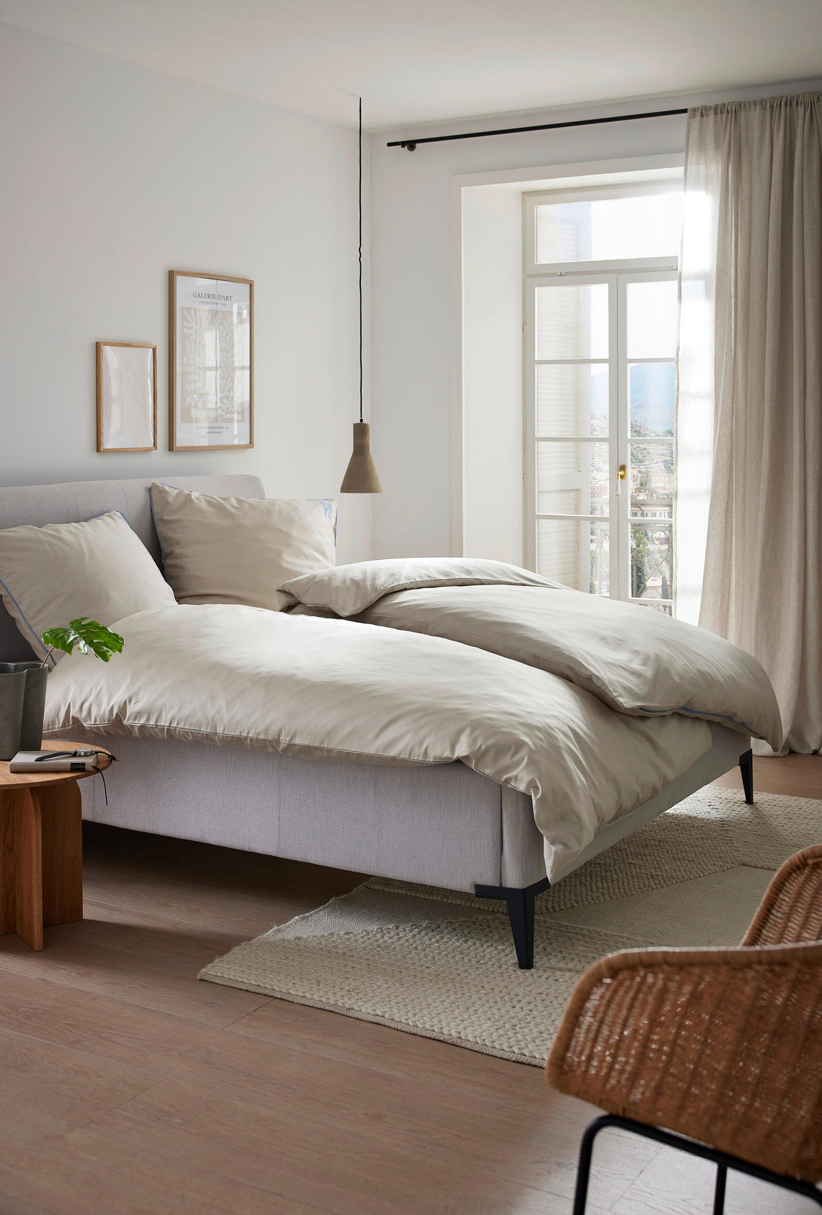 BETTWÄSCHE Makosatin 155/220 cm  - Creme, Basics, Textil (155/220cm) - Bugatti