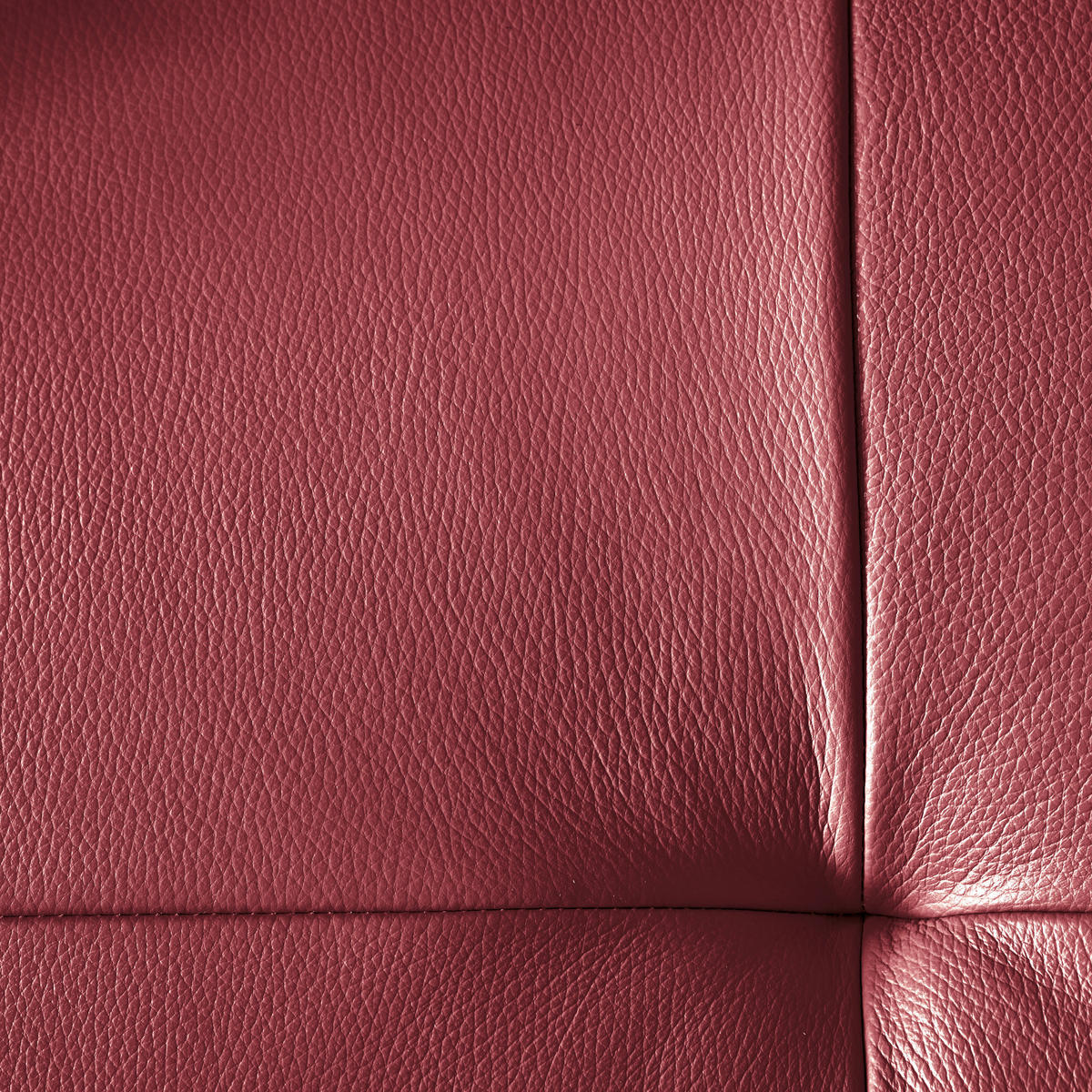 ECKSOFA inkl. Funktionen Rot Echtleder  - Rot/Schwarz, Design, Leder/Metall (175/246cm) - Celina Home