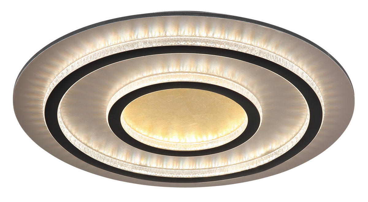 LED-DECKENLEUCHTE 55/6 cm   - Klar/Goldfarben, Design, Kunststoff/Metall (55/6cm) - Globo
