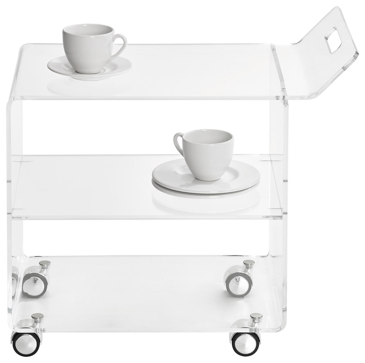 SERVIERWAGEN Klar  - Klar, Design, Kunststoff (63/59/38cm)