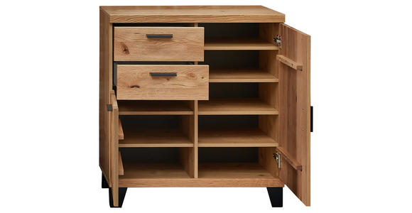 GARDEROBE 170/199/38 cm  - Wildeiche/Grau, Natur, Holz/Holzwerkstoff (170/199/38cm) - Linea Natura